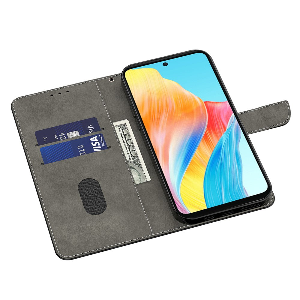 Oppo A98 5G / A1 5G PU-läderfodral med 3D-mönster, mobilmobilskal