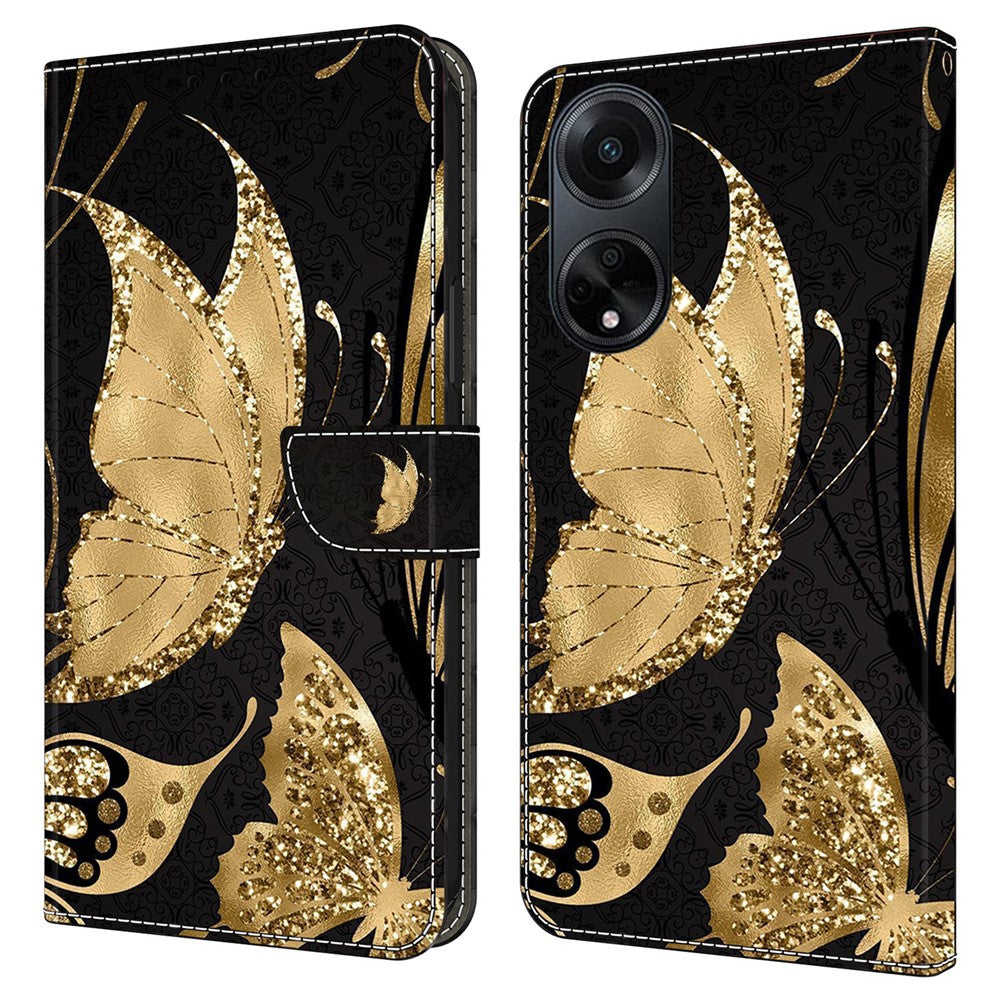 Oppo A98 5G / A1 5G PU-läderfodral med 3D-mönster, mobilmobilskal