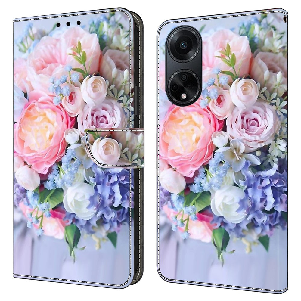 Oppo A98 5G / A1 5G PU-läderfodral med 3D-mönster, mobilmobilskal