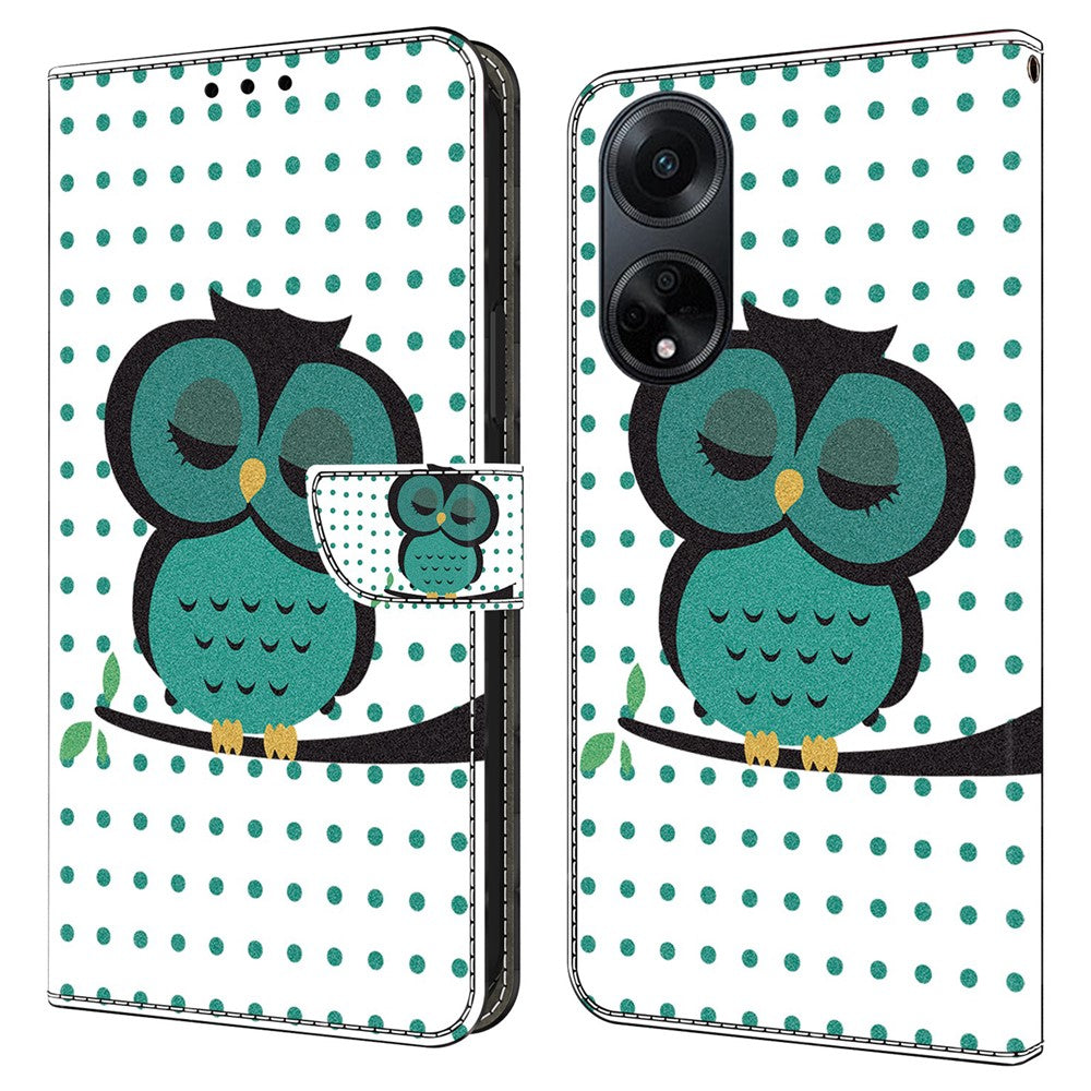 Oppo A98 5G / A1 5G PU-läderfodral med 3D-mönster, mobilmobilskal
