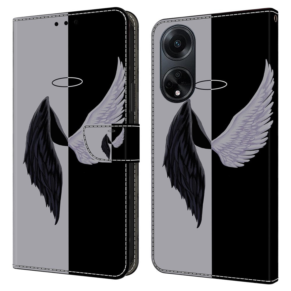 Oppo A98 5G / A1 5G PU-läderfodral med 3D-mönster, mobilmobilskal