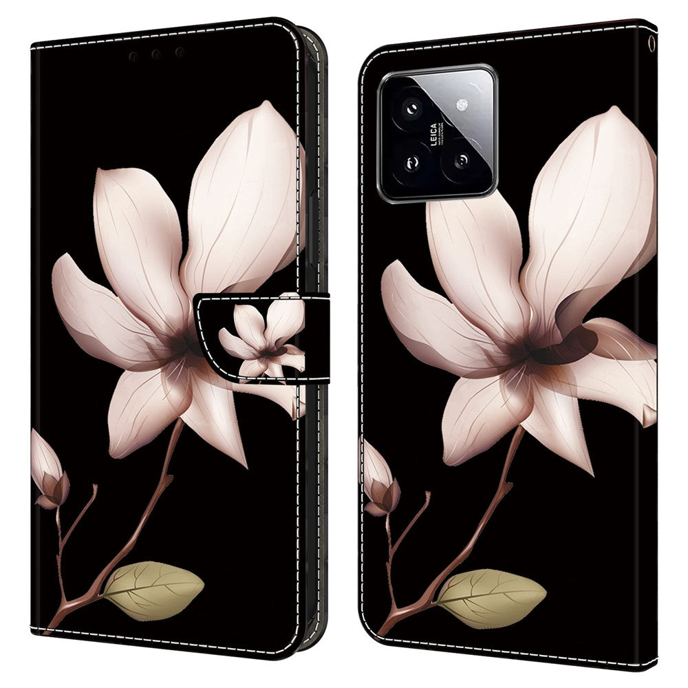 Xiaomi 14 Plånboksfodral med 3D-mönster i PU-läder, stativ och mobilfodral