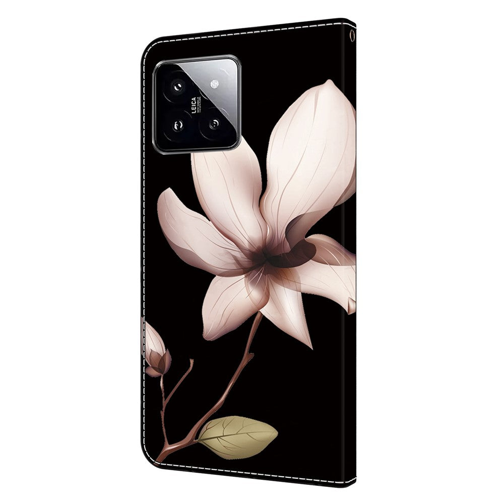 Xiaomi 14 Plånboksfodral med 3D-mönster i PU-läder, stativ och mobilfodral