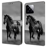 Xiaomi 14 Plånboksfodral med 3D-mönster i PU-läder, stativ och mobilfodral