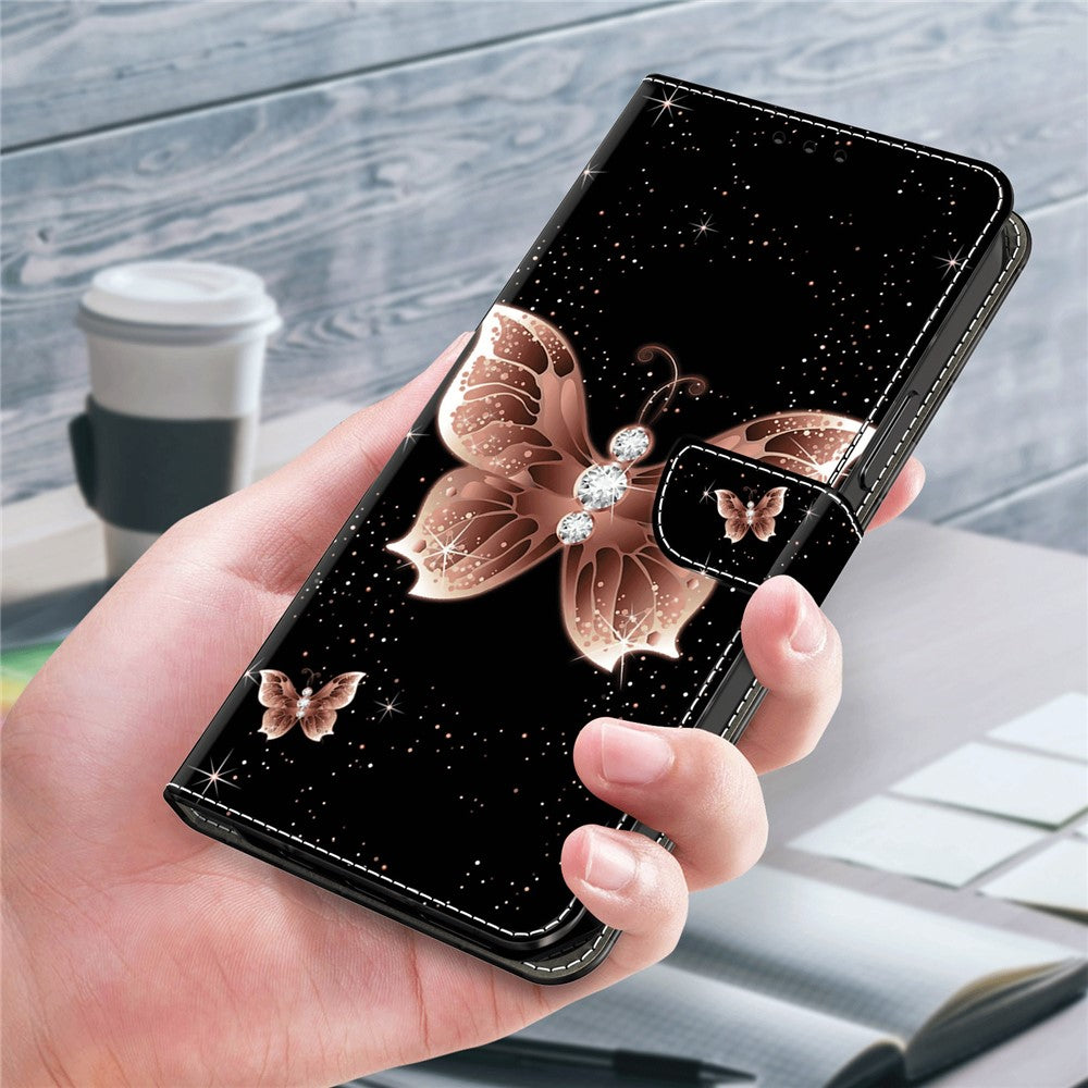 For Xiaomi 14 Case 3D Pattern Printing Phone Cover with Wallet Stand