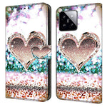 For Xiaomi 14 Case 3D Pattern Printing Phone Cover with Wallet Stand