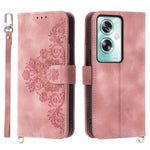 For Oppo A79 5G / A2 5G Case TPU+PU Leather Flower Imprinted Mobile Phone Cover with Card Slots