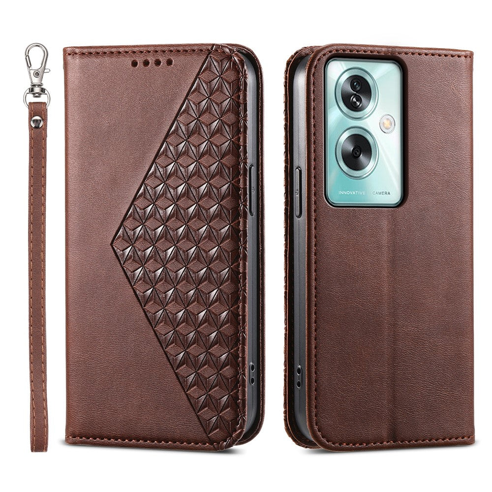 For Oppo A79 5G / A2 5G Case Calf Texture PU Leather+TPU Stand Phone Cover