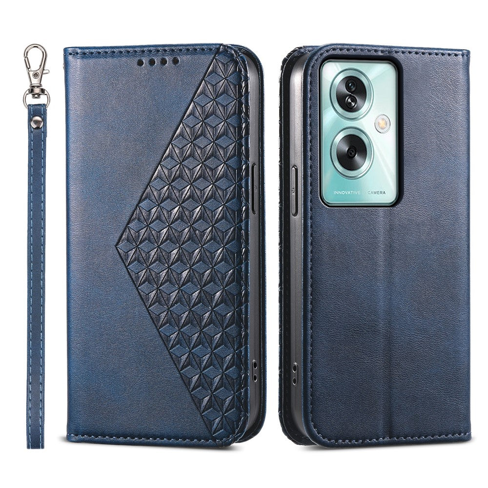 For Oppo A79 5G / A2 5G Case Calf Texture PU Leather+TPU Stand Phone Cover