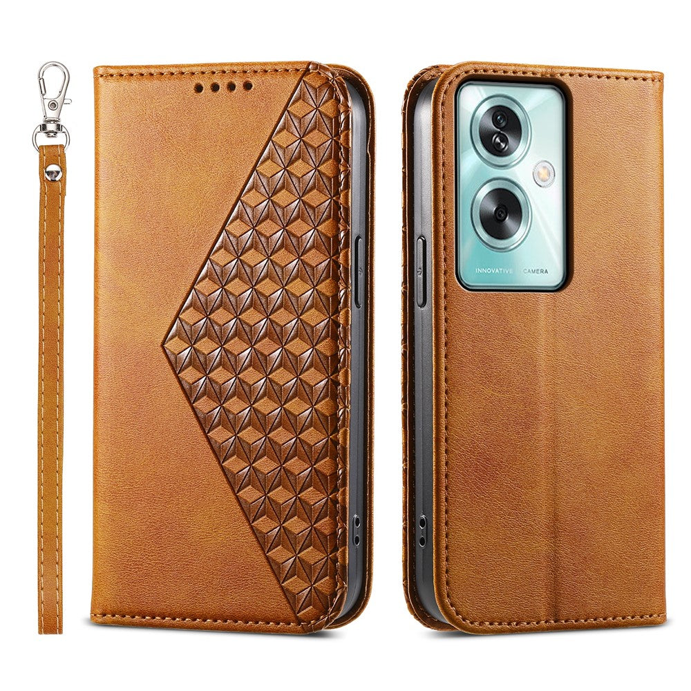 For Oppo A79 5G / A2 5G Case Calf Texture PU Leather+TPU Stand Phone Cover