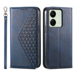 For Xiaomi Redmi 13C 4G / 13C 5G / Poco C65 4G / Poco M6 5G / 13R 5G Case Imprinted Rhombus Pattern PU Leather Mobile Phone Cover