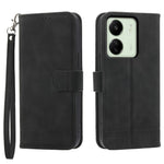 DIERFENG DF-03 För Xiaomi Redmi 13C 4G / 13C 5G / Poco C65 4G / Poco M6 5G / 13R 5G Skal PU-läder Flipkortshållare Smartphone-fodral