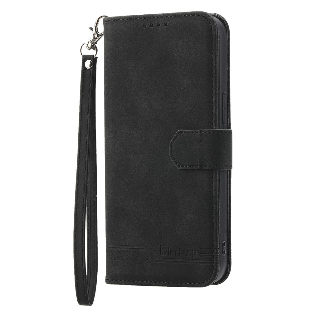 DIERFENG DF-03 För Xiaomi Redmi 13C 4G / 13C 5G / Poco C65 4G / Poco M6 5G / 13R 5G Skal PU-läder Flipkortshållare Smartphone-fodral