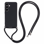 For Samsung Galaxy S24 Case with Lanyard TPU Fiber Inner Lining Protective Cover