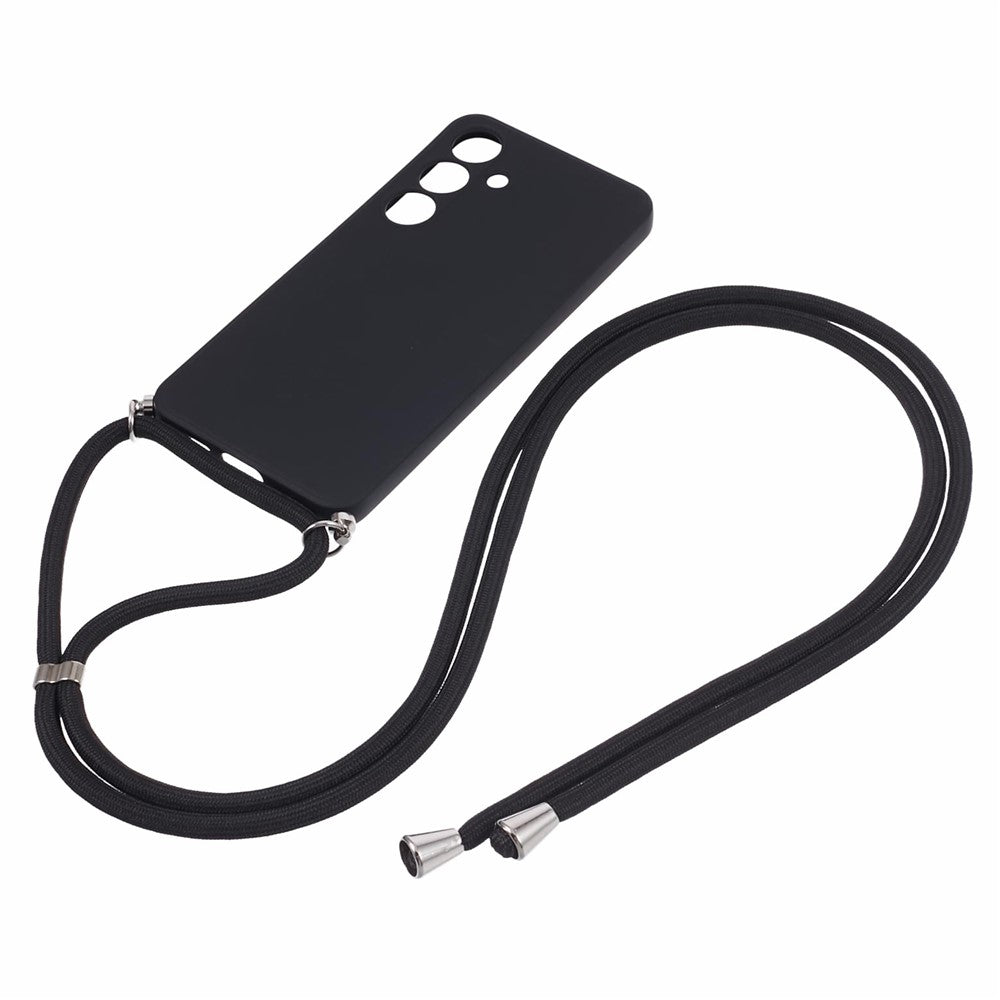 For Samsung Galaxy S24 Case with Lanyard TPU Fiber Inner Lining Protective Cover
