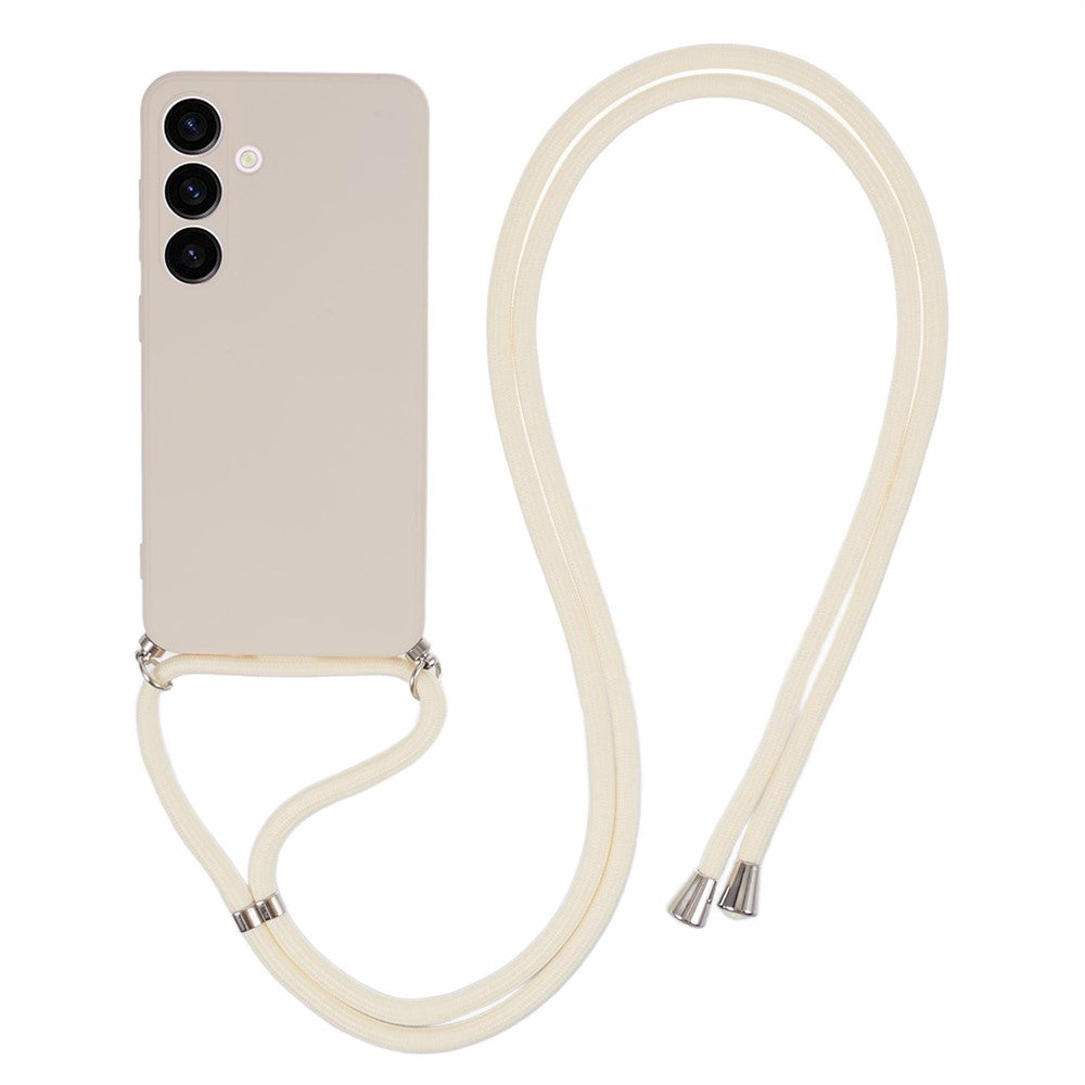For Samsung Galaxy S24 Case with Lanyard TPU Fiber Inner Lining Protective Cover