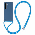 For Samsung Galaxy S24 Case with Lanyard TPU Fiber Inner Lining Protective Cover