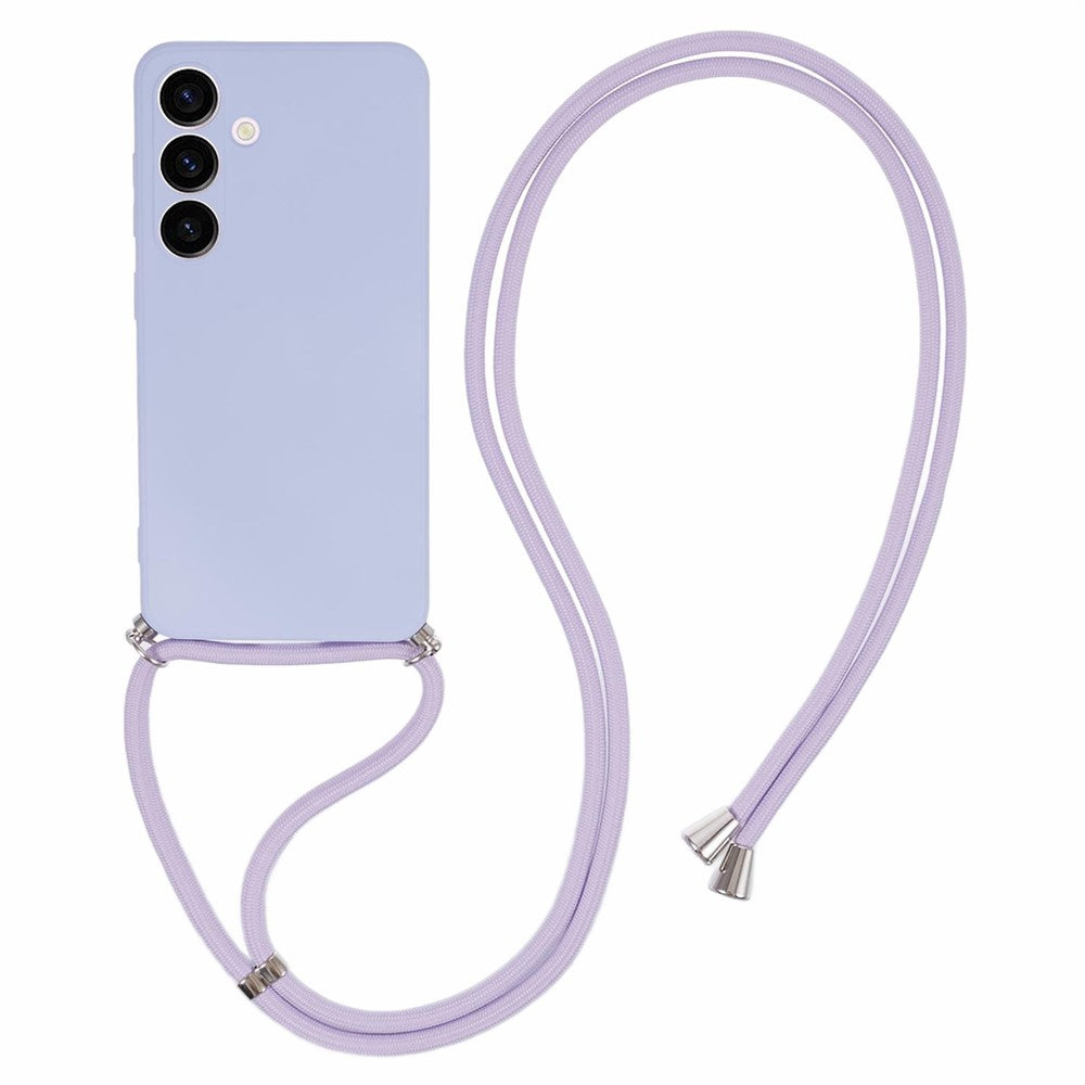 For Samsung Galaxy S24 Case with Lanyard TPU Fiber Inner Lining Protective Cover