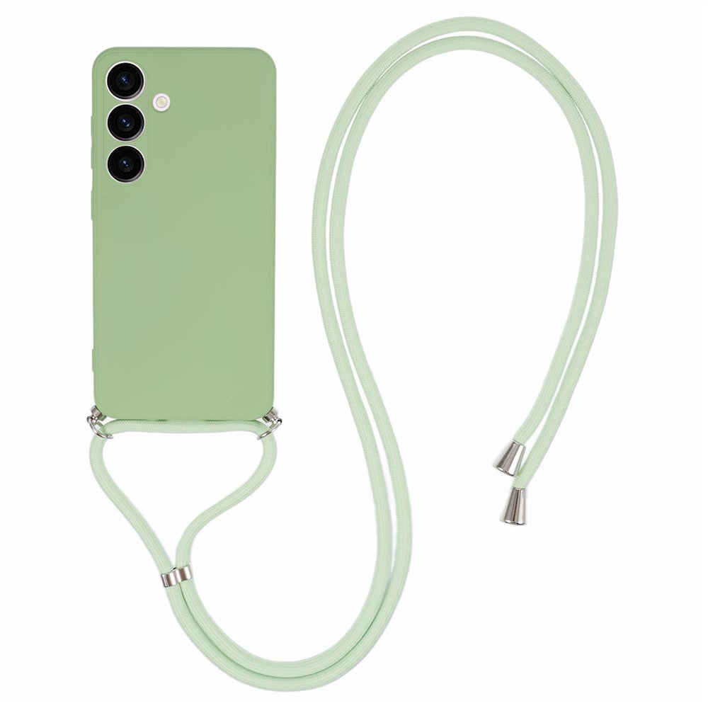 For Samsung Galaxy S24 Case with Lanyard TPU Fiber Inner Lining Protective Cover