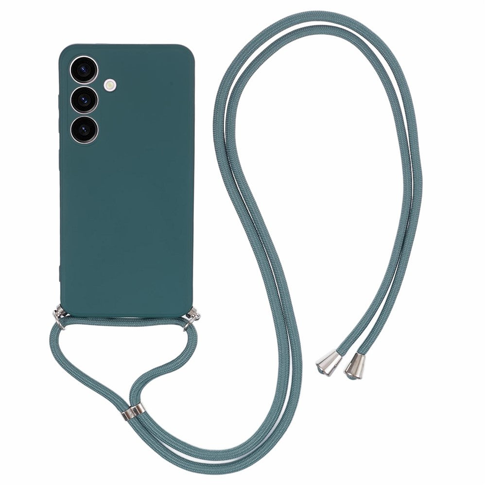 For Samsung Galaxy S24 Case with Lanyard TPU Fiber Inner Lining Protective Cover
