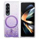 JTW-serie til Samsung Galaxy Z Fold4 5G magnetisk cover med glitrende epoxy TPU+akryl beskyttelsescover