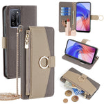 For Oppo A55 5G Case with Card Holder Leather Phone Cover Stand Wallet