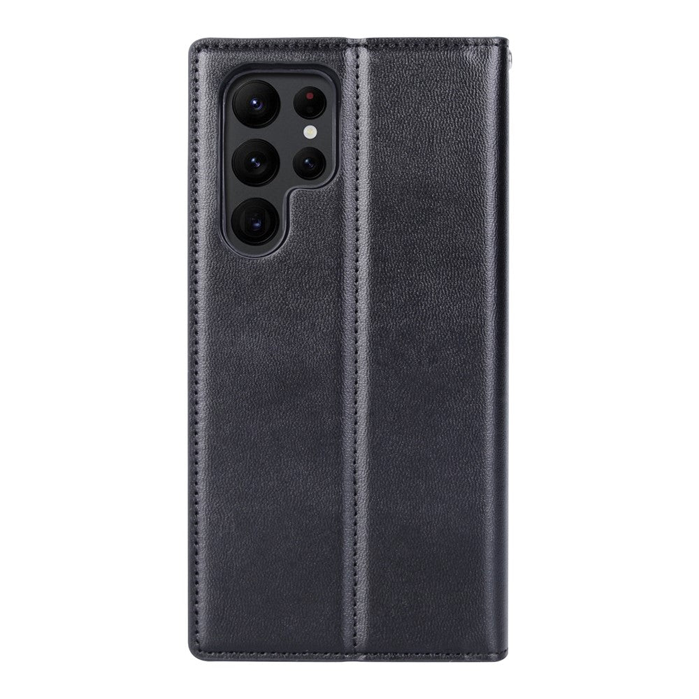 HANMAN Minuo Series For Samsung Galaxy S24 Ultra Magnetic Case PU Leather Wallet Phone Cover