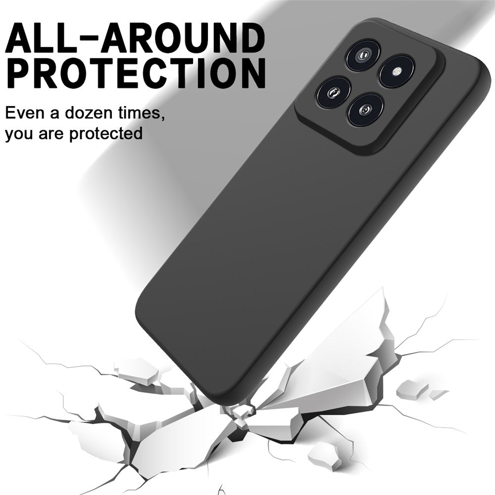 For Xiaomi 14 Pro Silicone Case Shockproof Phone Back Cover with Wrist Strap