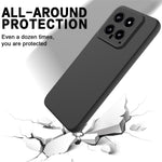 For Xiaomi 14 Silicone Case with a Strap Mobile Phone Back Cover Protector