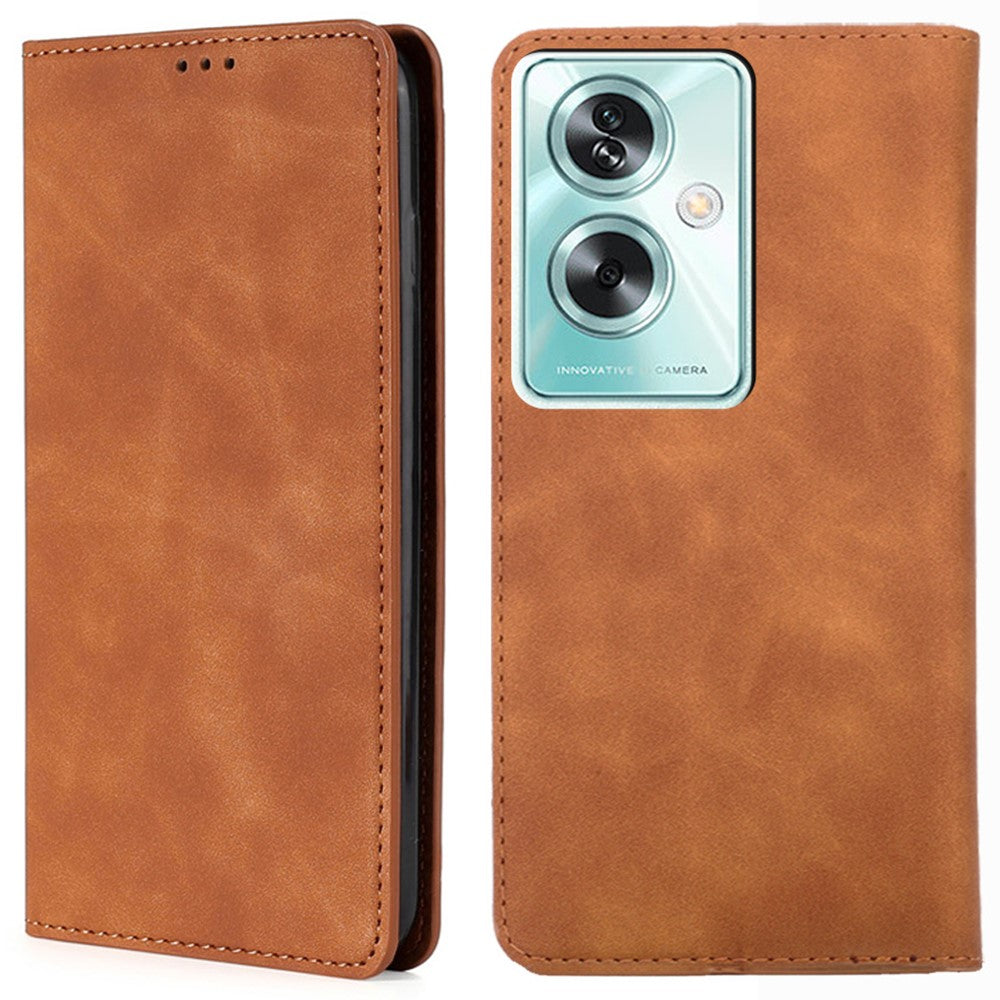 For Oppo A79 5G / A2 5G Leather Case Magnetic Auto Closing Phone Stand Cover