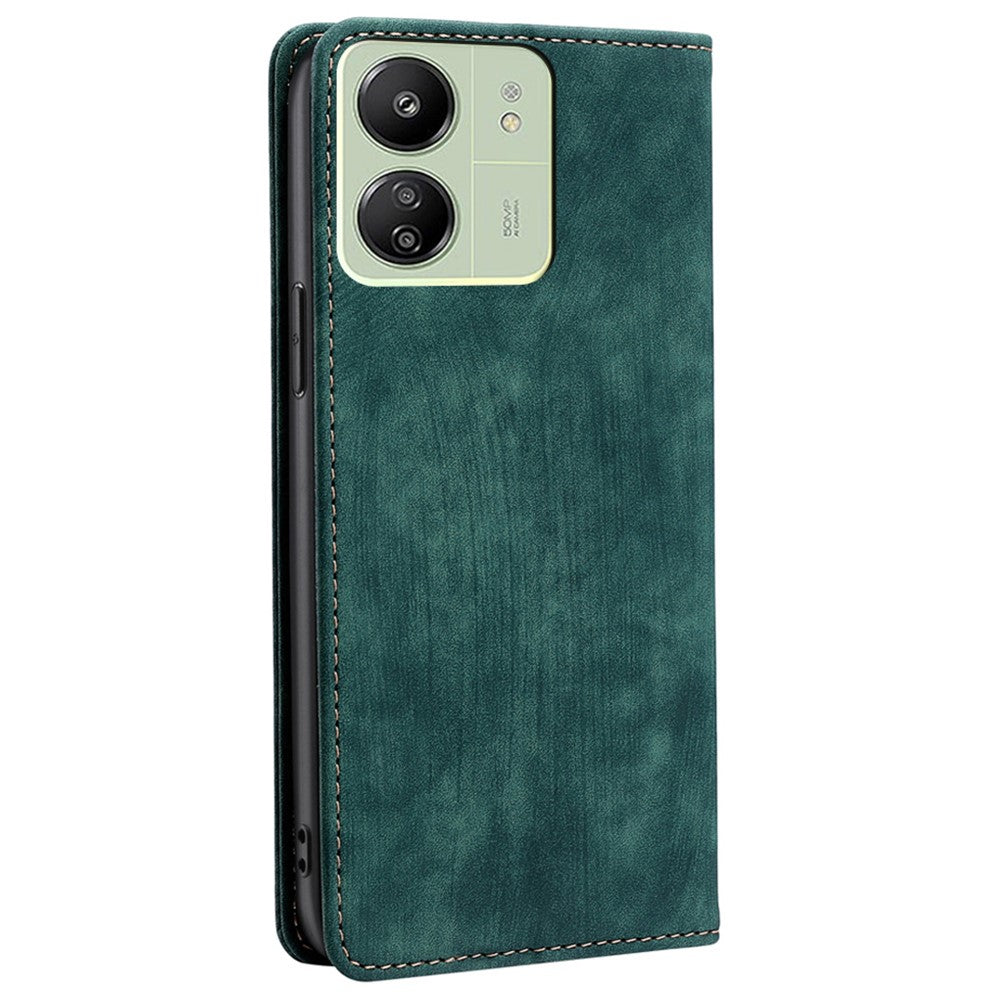 For Xiaomi Redmi 13C 4G / 5G / 13R 5G / Poco M6 5G / Poco C65 4G Flip Cover Leather RFID Blocking Wallet Phone Case