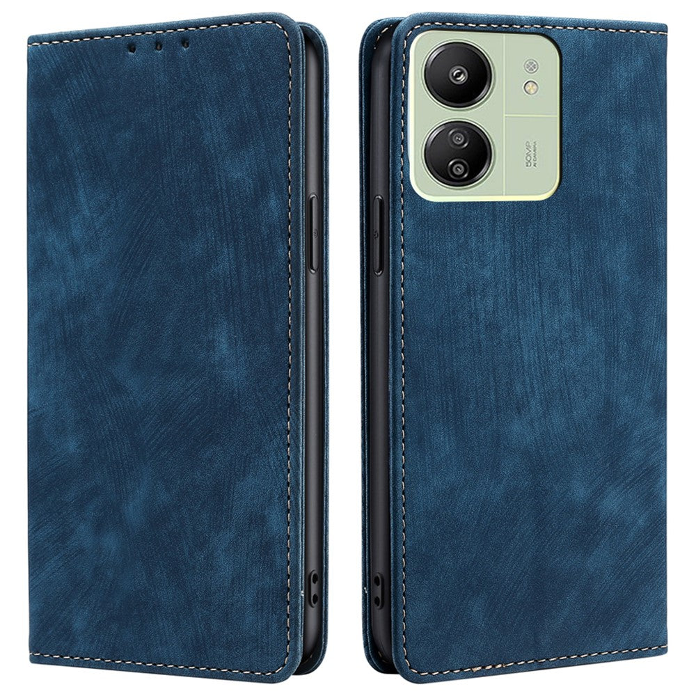 For Xiaomi Redmi 13C 4G / 5G / 13R 5G / Poco M6 5G / Poco C65 4G Flip Cover Leather RFID Blocking Wallet Phone Case