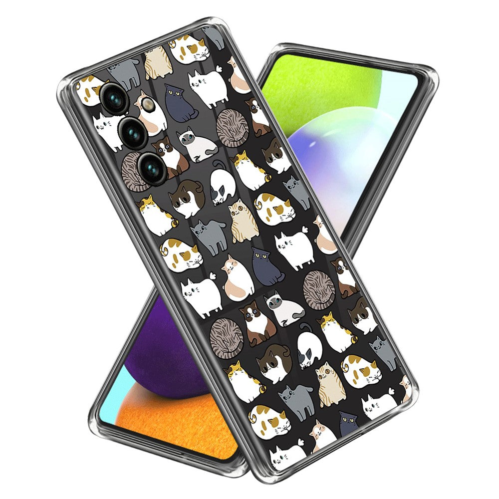 For Samsung Galaxy A25 5G (Global) (161.0 x 76.5 x 8.3mm) TPU Case Clear Pattern Printed Phone Cover