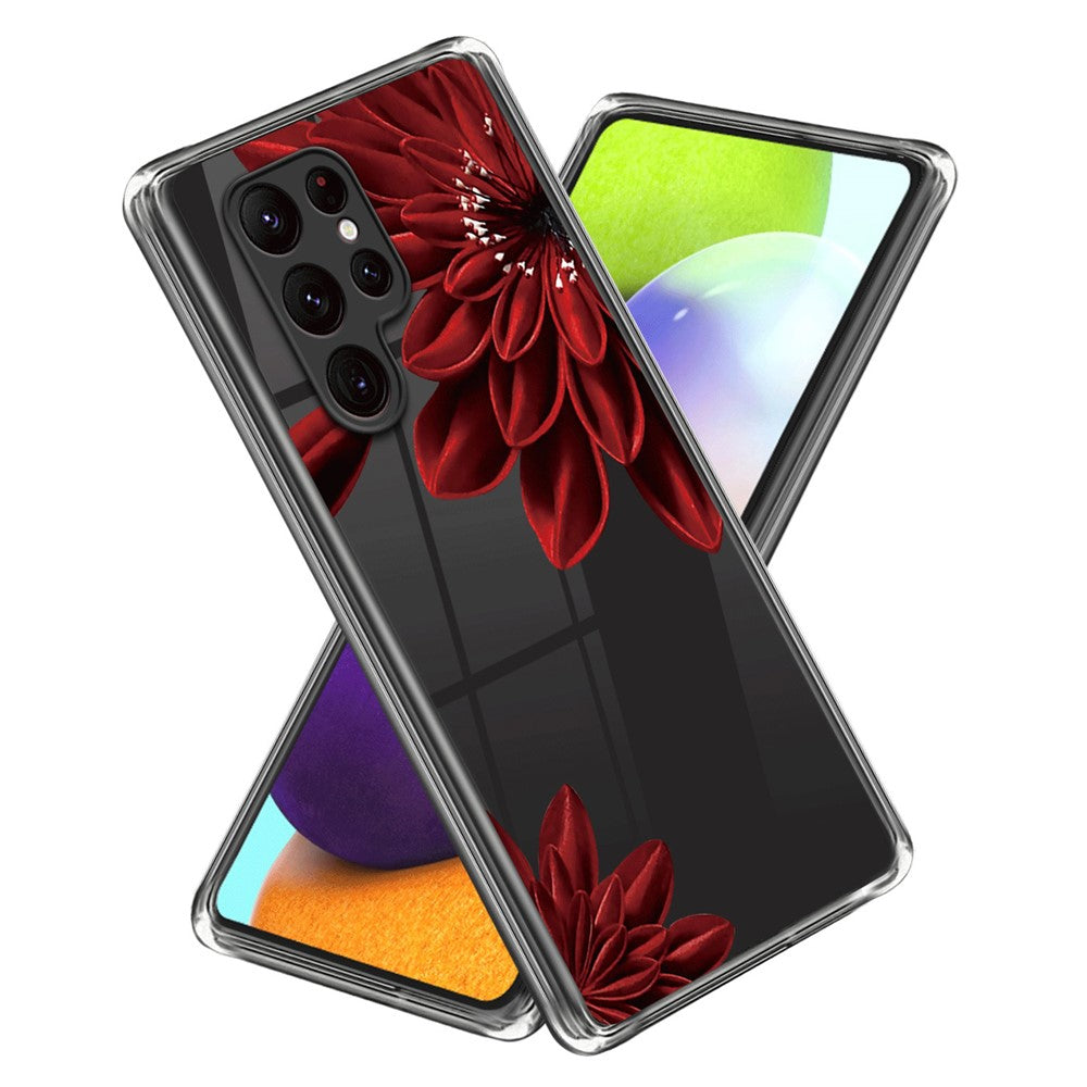 For Samsung Galaxy S24 Ultra Case Anti-scratch TPU Back Cover with Pattern Printing