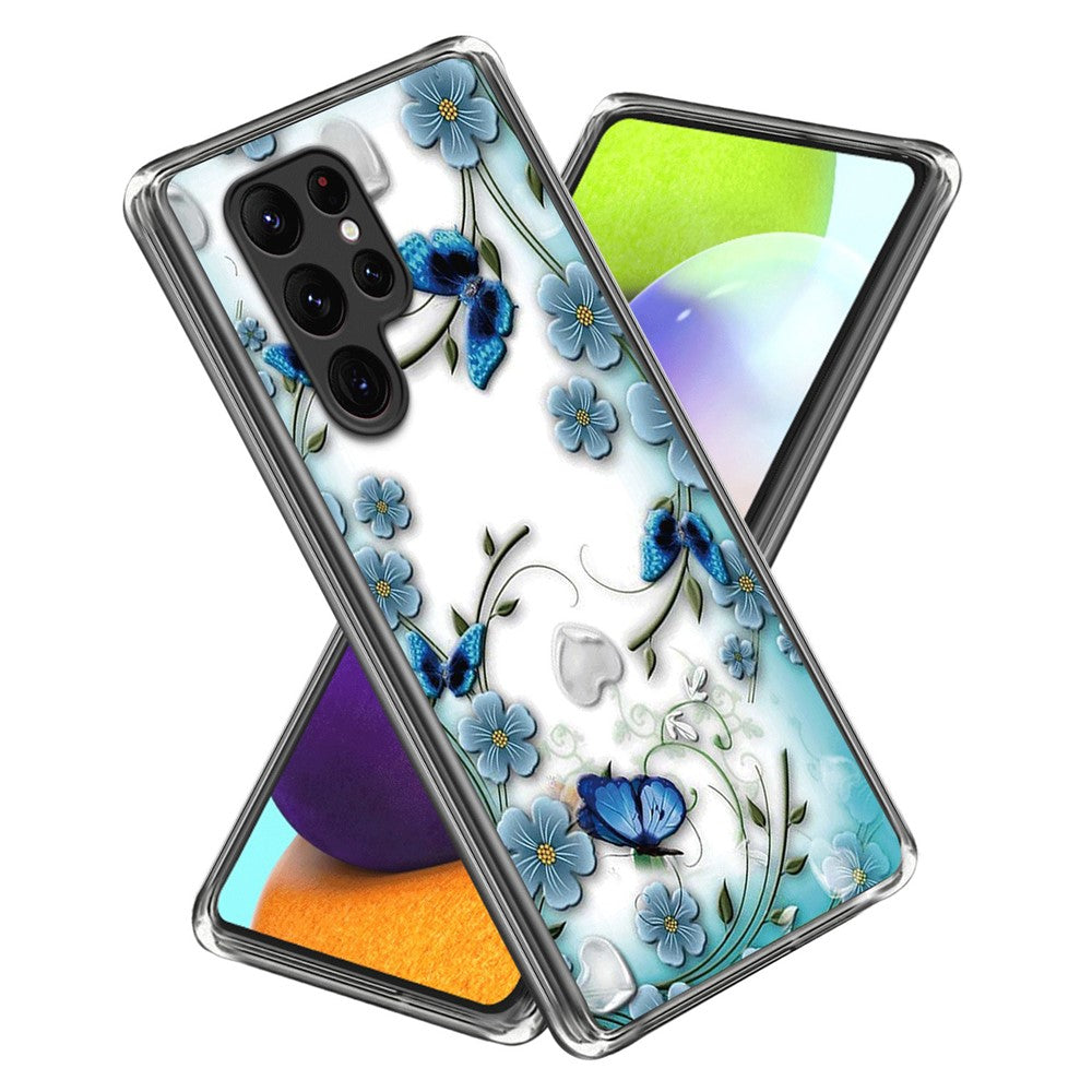 For Samsung Galaxy S24 Ultra Case Anti-scratch TPU Back Cover with Pattern Printing