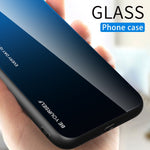 Til Samsung Galaxy A15 5G Bagcover Gradient Farvet Hærdet Glas Telefoncover Beskytter