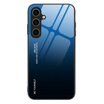 Til Samsung Galaxy A15 5G Bagcover Gradient Farvet Hærdet Glas Telefoncover Beskytter