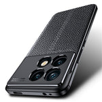 For Xiaomi Redmi K70E 5G / Poco X6 Pro 5G TPU Case Shock Absorbing Litchi Texture Back Cover
