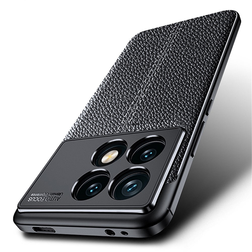 For Xiaomi Redmi K70E 5G / Poco X6 Pro 5G TPU Case Shock Absorbing Litchi Texture Back Cover