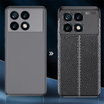 For Xiaomi Redmi K70E 5G / Poco X6 Pro 5G TPU Case Shock Absorbing Litchi Texture Back Cover