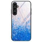 For Samsung Galaxy A35 5G Marble Pattern Case Tempered Glass+PC+TPU Phone Cover