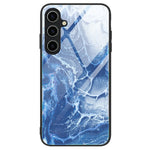 For Samsung Galaxy A35 5G Marble Pattern Case Tempered Glass+PC+TPU Phone Cover