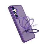 For Samsung Galaxy S24 Magnetic Case Anti-Drop TPU+PC Kickstand Phone Cover