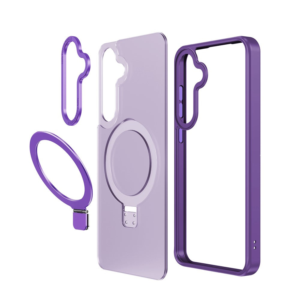 Samsung Galaxy S24+ skal Fallskyddande TPU+PC stativ Magnetiskt skal