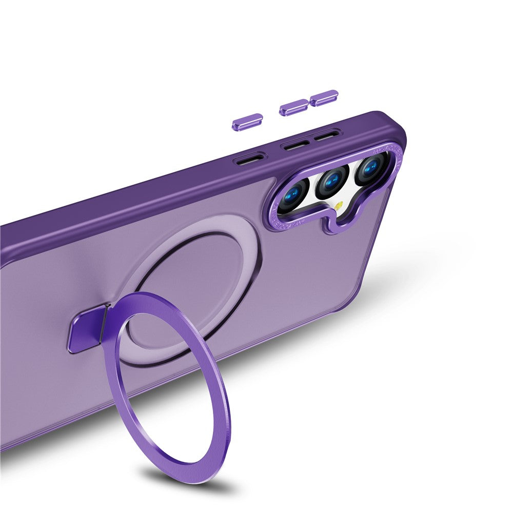 Samsung Galaxy S24+ skal Fallskyddande TPU+PC stativ Magnetiskt skal