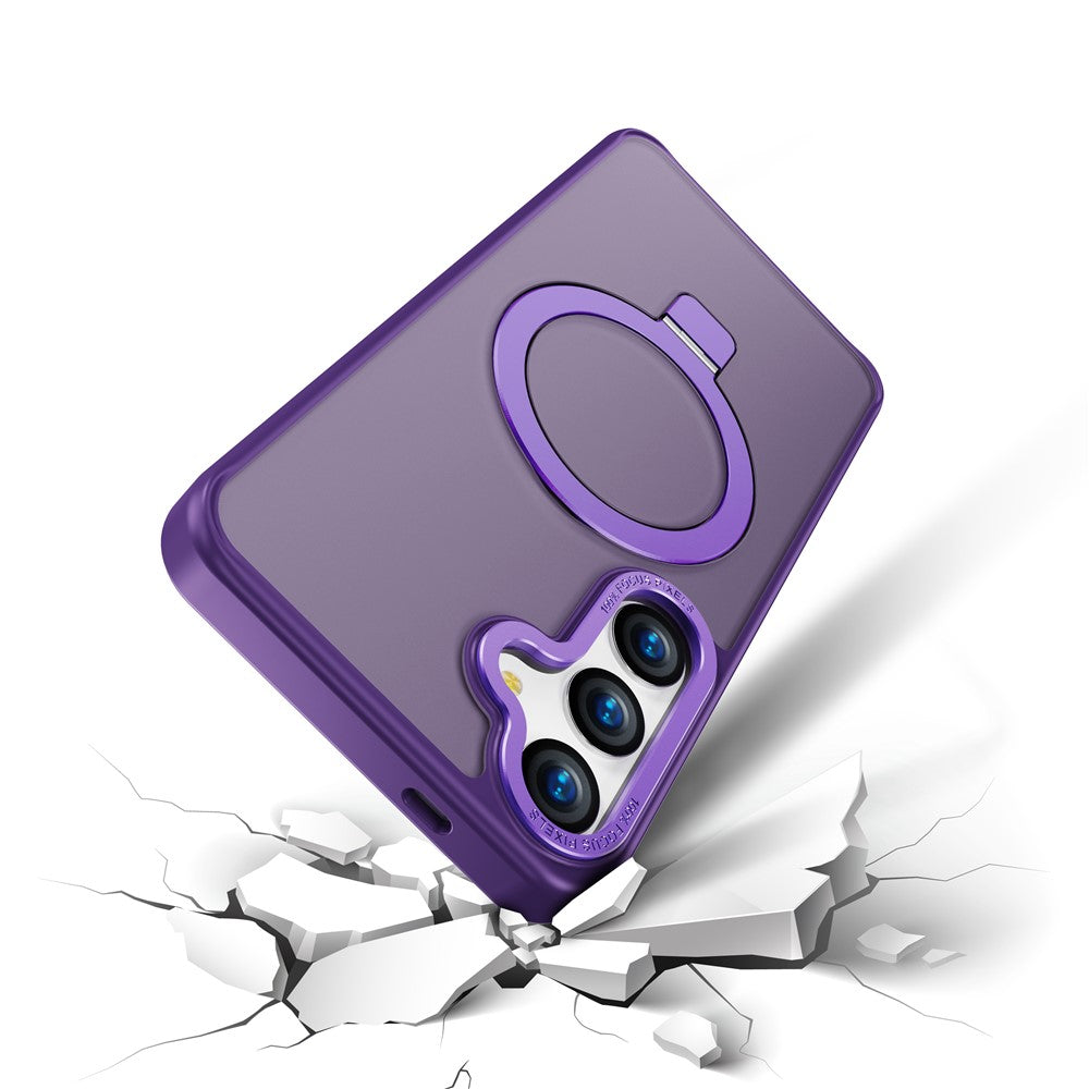 Samsung Galaxy S24+ skal Fallskyddande TPU+PC stativ Magnetiskt skal
