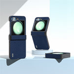 ABEEL For Samsung Galaxy Z Flip5 5G Phone Case Hinge Protection Carbon Fiber Texture Cover
