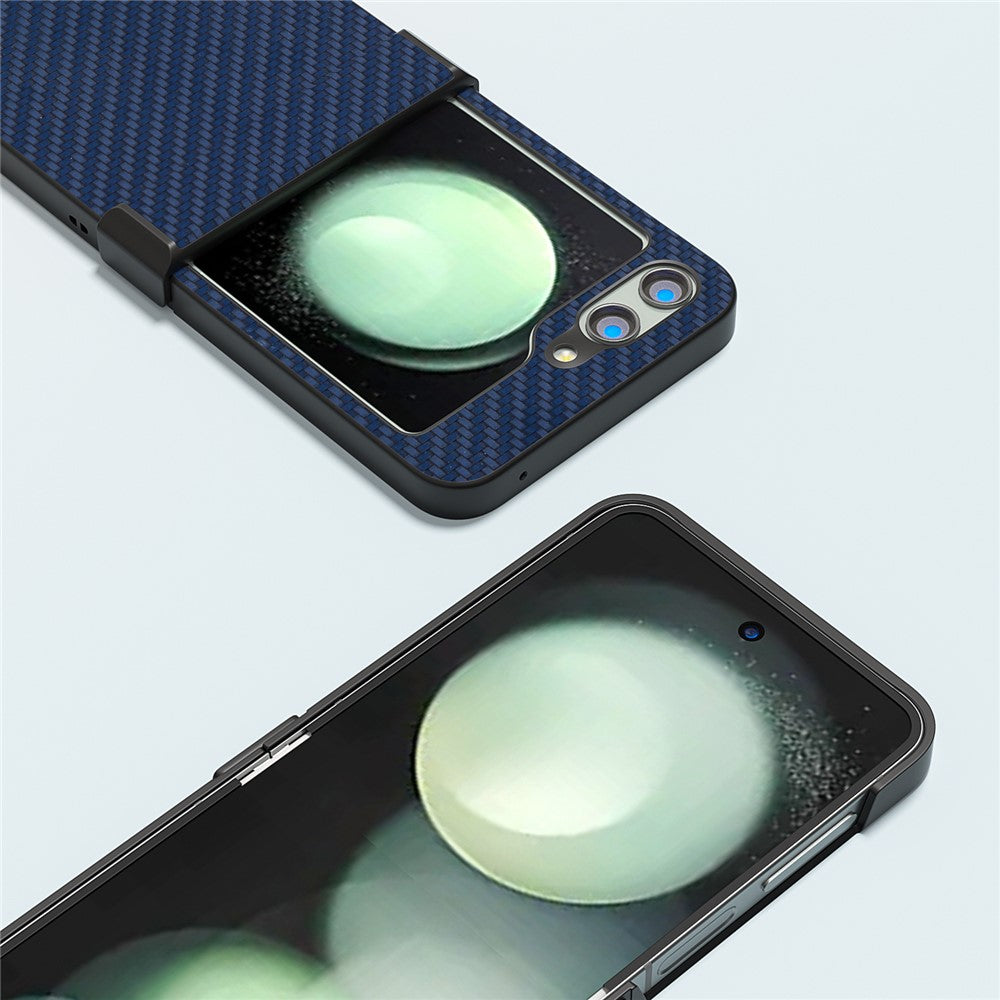 ABEEL For Samsung Galaxy Z Flip5 5G Phone Case Hinge Protection Carbon Fiber Texture Cover
