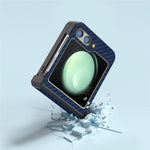 ABEEL For Samsung Galaxy Z Flip5 5G Phone Case Hinge Protection Carbon Fiber Texture Cover