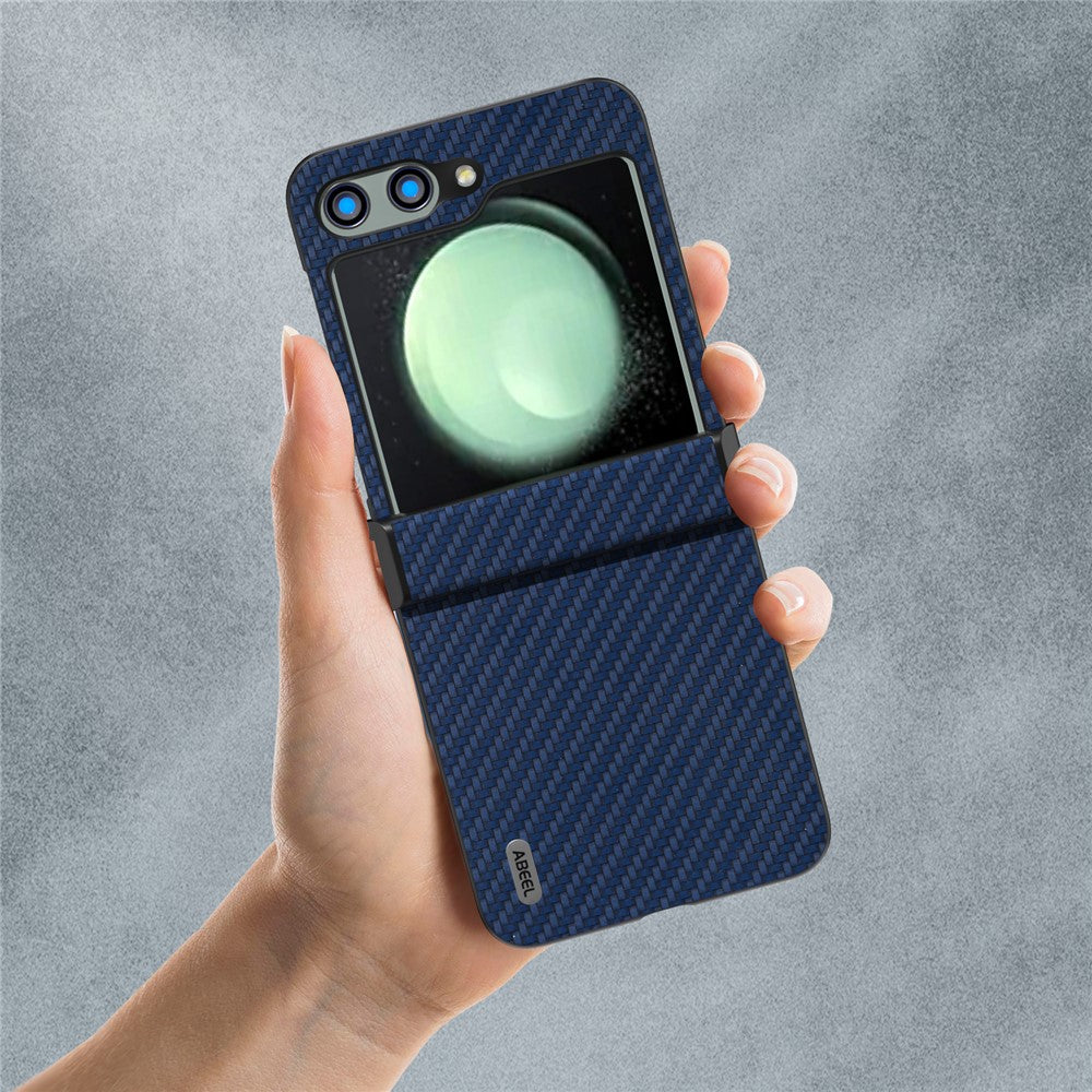 ABEEL For Samsung Galaxy Z Flip5 5G Phone Case Hinge Protection Carbon Fiber Texture Cover